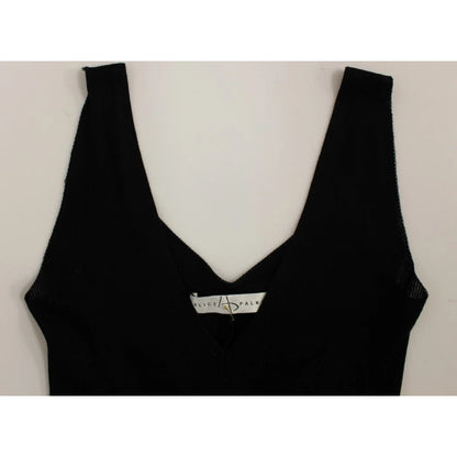 Alice Palmer Black White Exclusive Knit Dress Authentic Designer Fashion