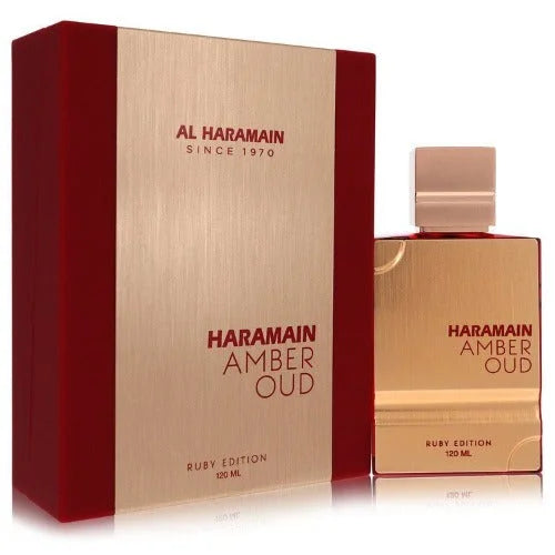 Amber Oud Ruby Edition Unisex Perfume with Egyptian Jasmine and Bitter Almond Fragrance Al Haramain