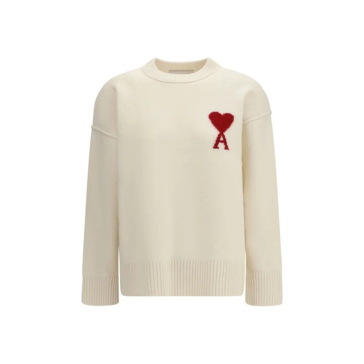 Ami Paris Beige Fleece Wool Sweatshirt