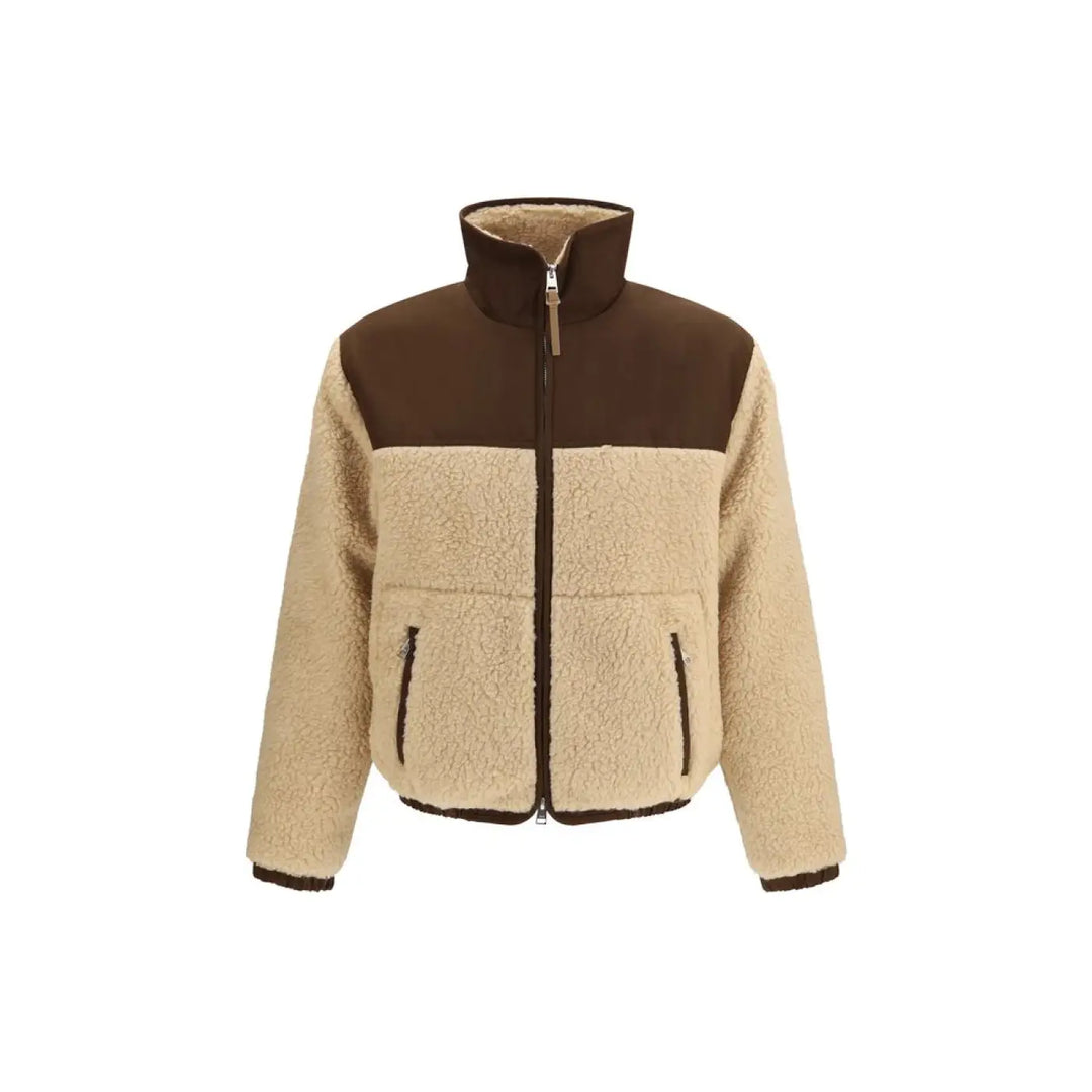 Ami Paris Beige Polyester Full-length Jacket