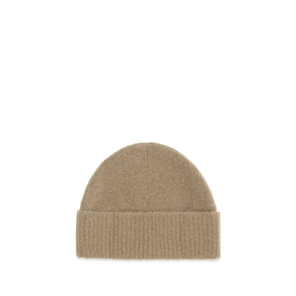 Ami Paris Beige Wool Oves Aries Beanie