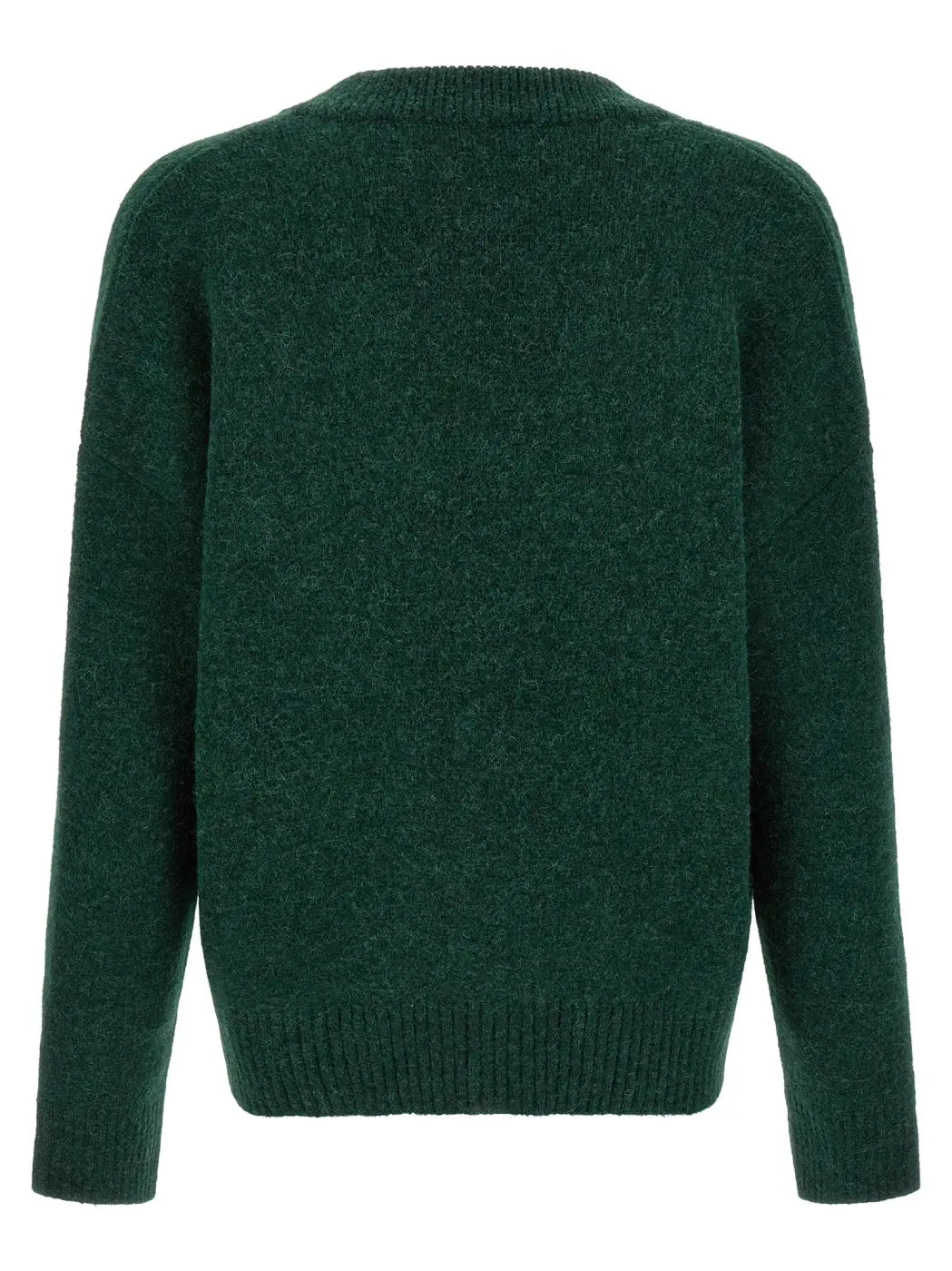 Ami Paris Bicolor Alpaca Leather Cardigan