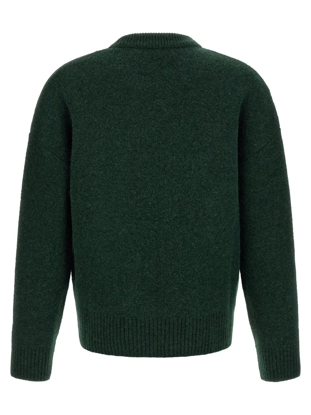 Ami Paris Bicolor Alpaca Leather Cardigan