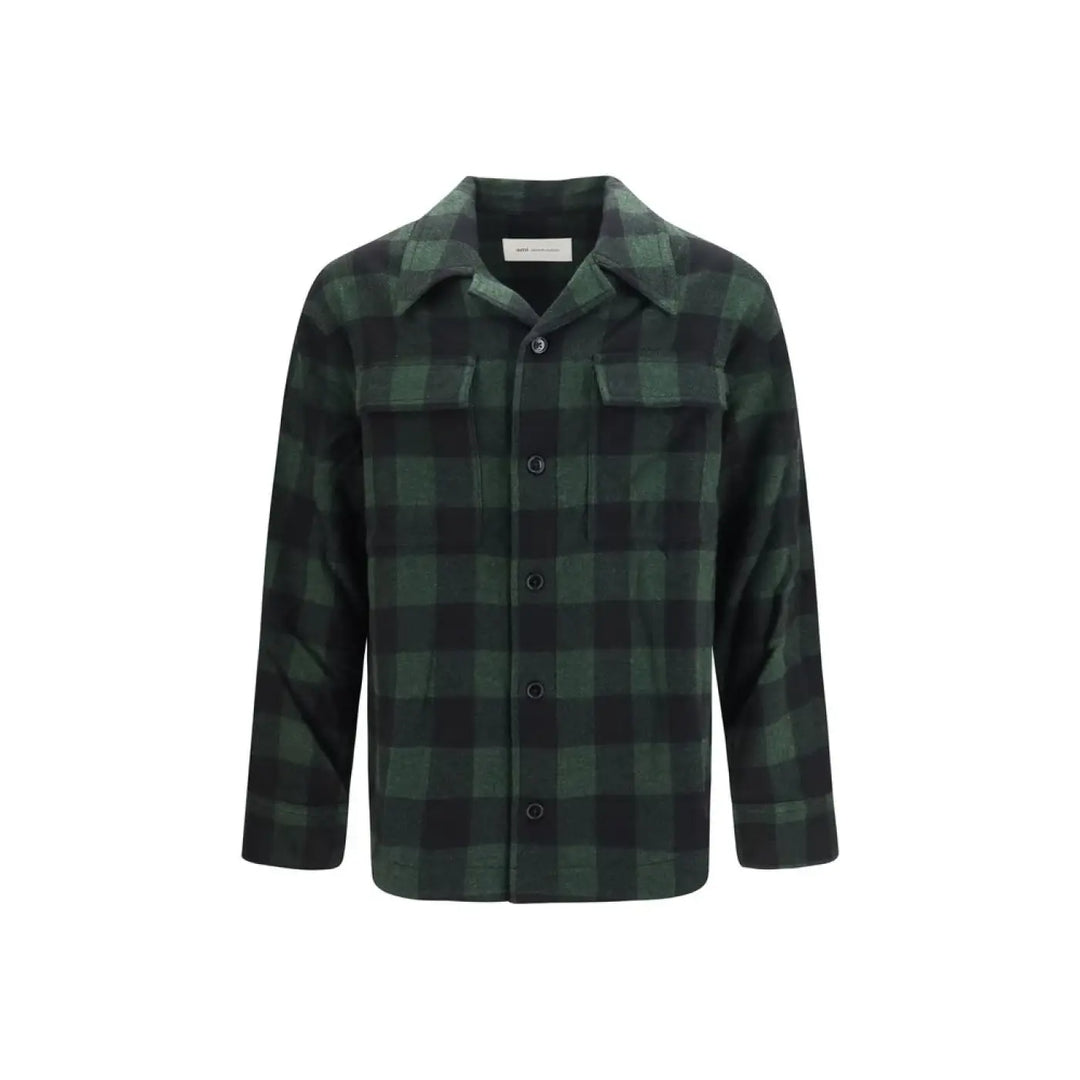 Ami Paris Bicolor Wool Oves Aries Full-length Jacket