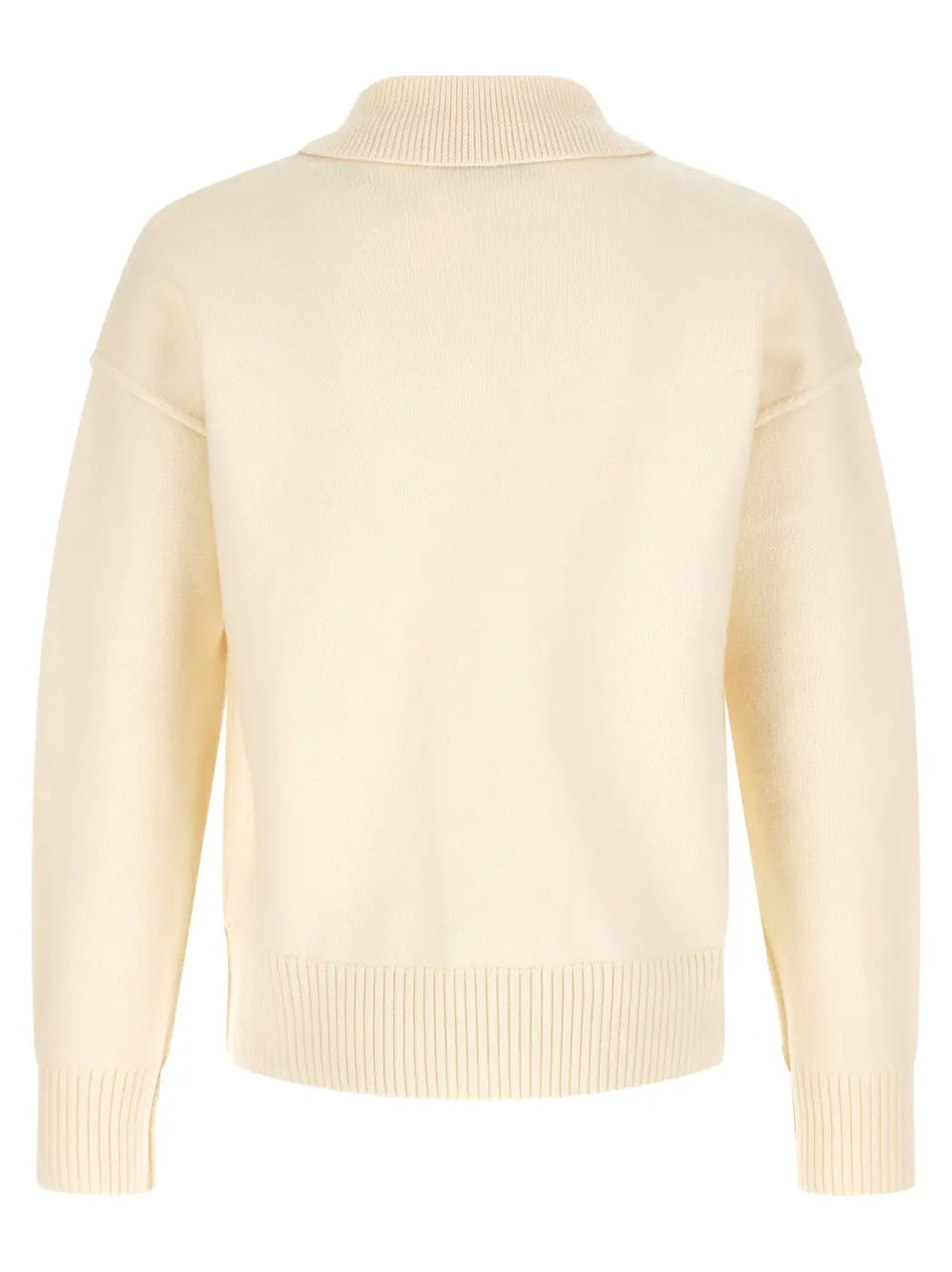 Ami Paris Bicolor Wool Polo Shirt
