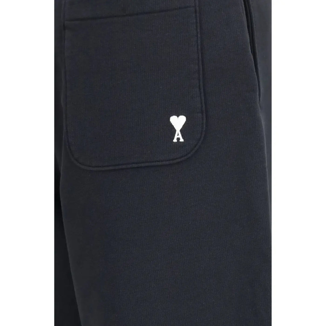 Ami Paris Black Alpaca Vicugna Pacos Joggers (workout Pants)