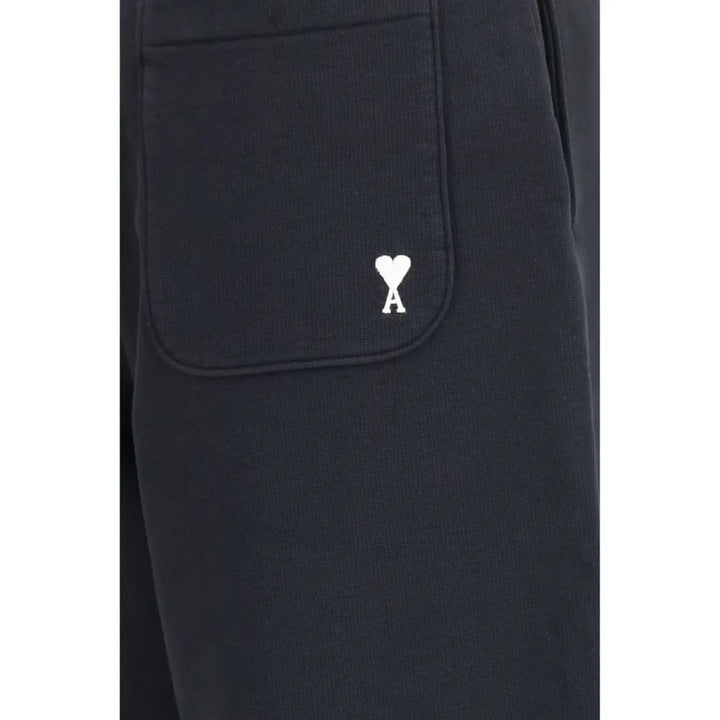 Ami Paris Black Alpaca Vicugna Pacos Joggers (workout Pants)