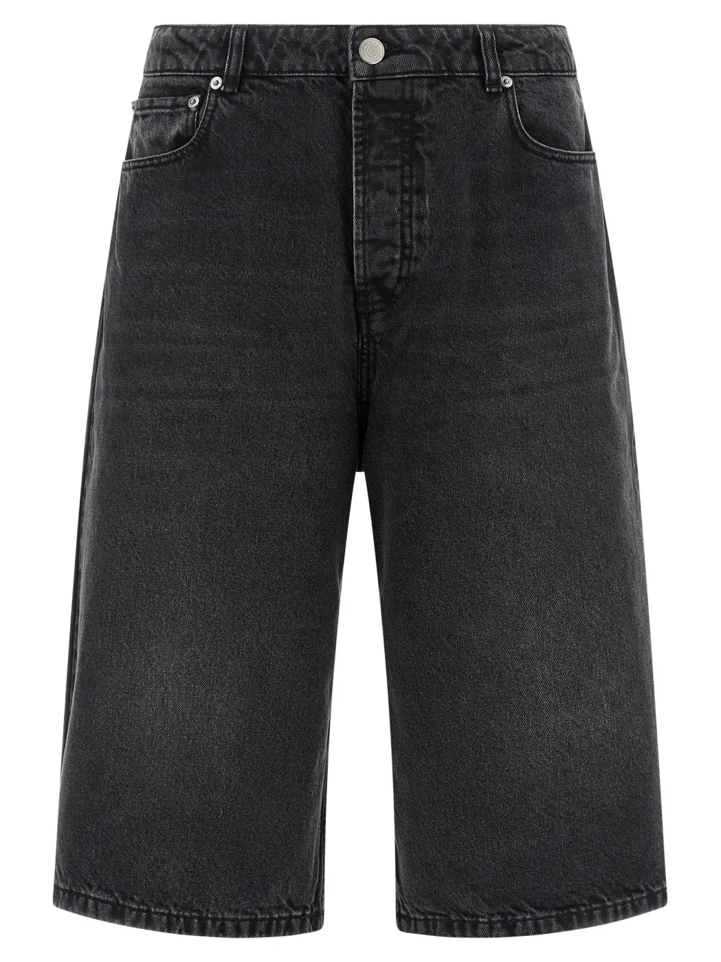 Ami Paris Black Cotton Bermuda Shorts