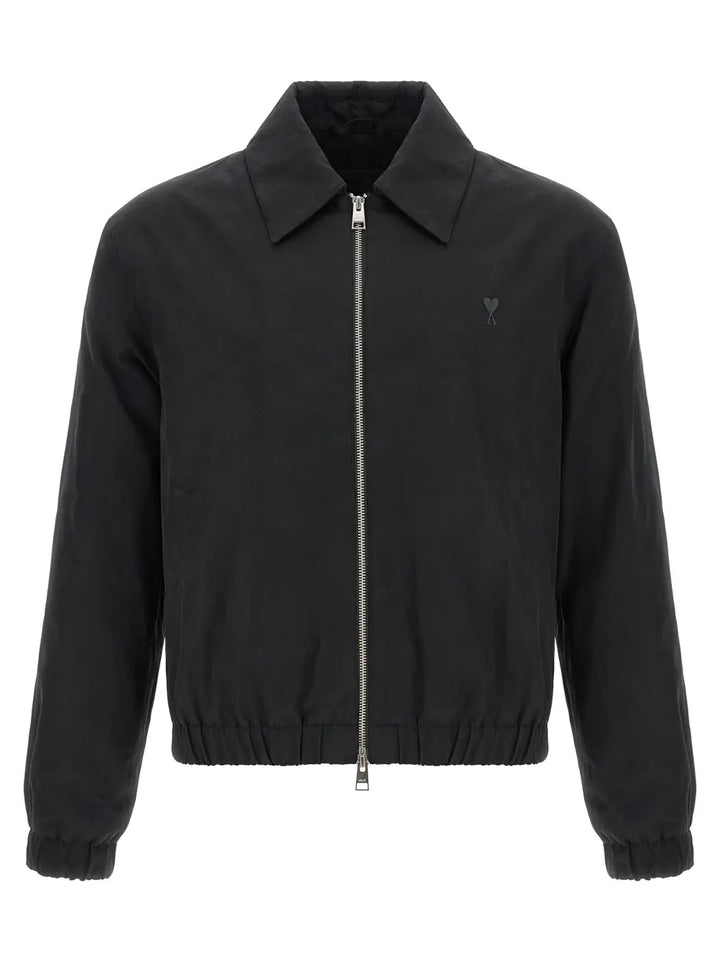 Ami Paris Black Cotton Bomber