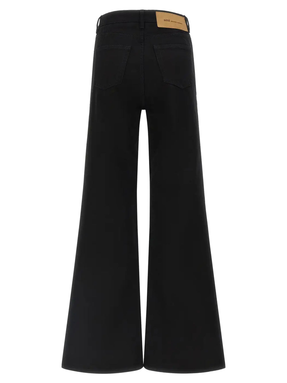 Ami Paris Black Cotton Flared Jeans