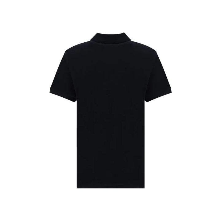 Ami Paris Black Cotton Polo Shirt