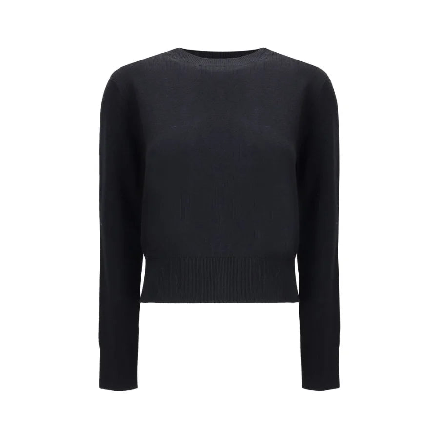 Ami Paris Black Merino Wool Sweatshirt