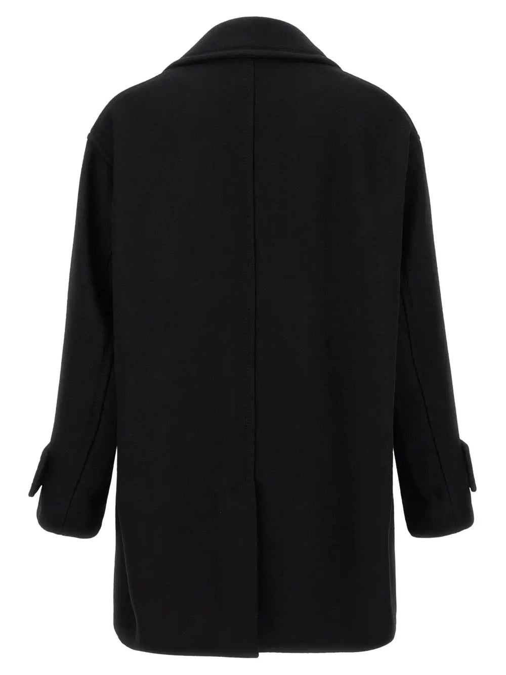 Ami Paris Black Virgin Wool Coat