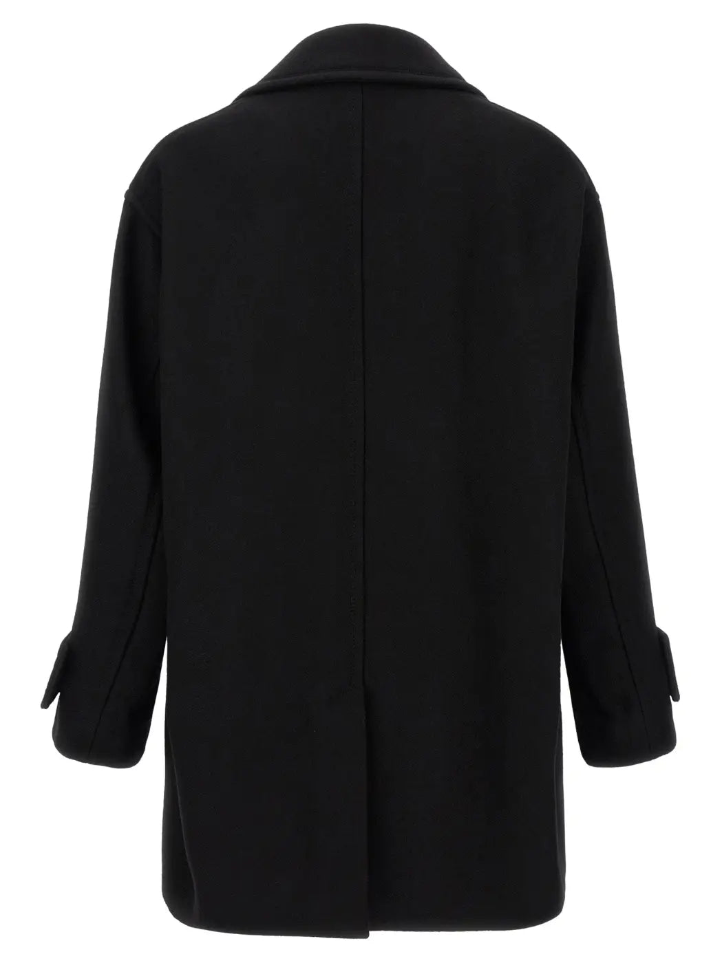 Ami Paris Black Virgin Wool Coat