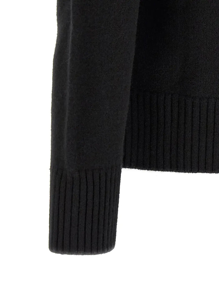Ami Paris Black Wool Cardigan