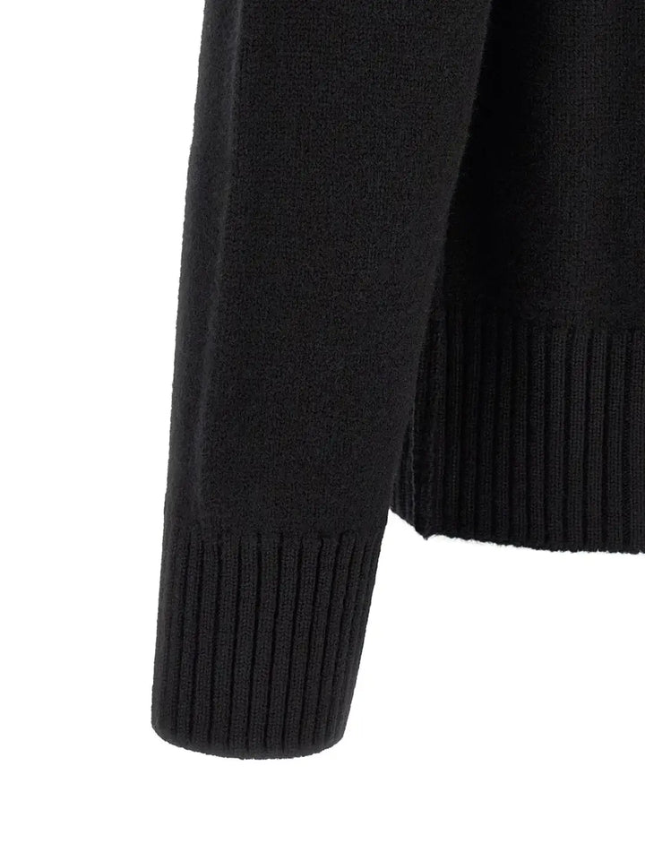 Ami Paris Black Wool Cardigan