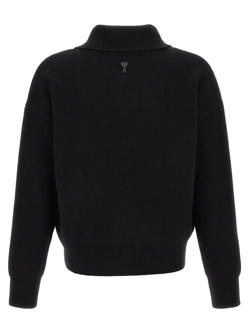 Ami Paris Black Wool Cardigan