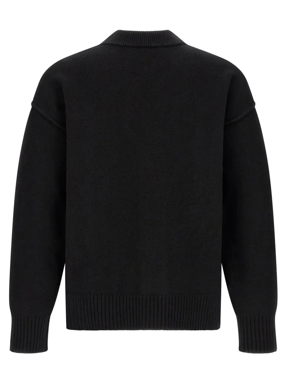 Ami Paris Black Wool Cardigan