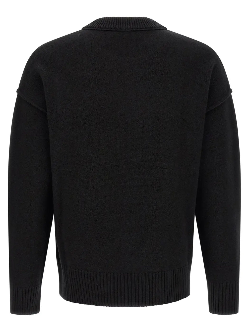 Ami Paris Black Wool Cardigan