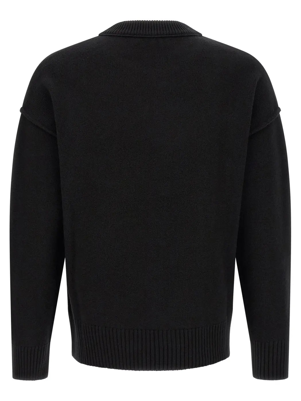 Ami Paris Black Wool Cardigan