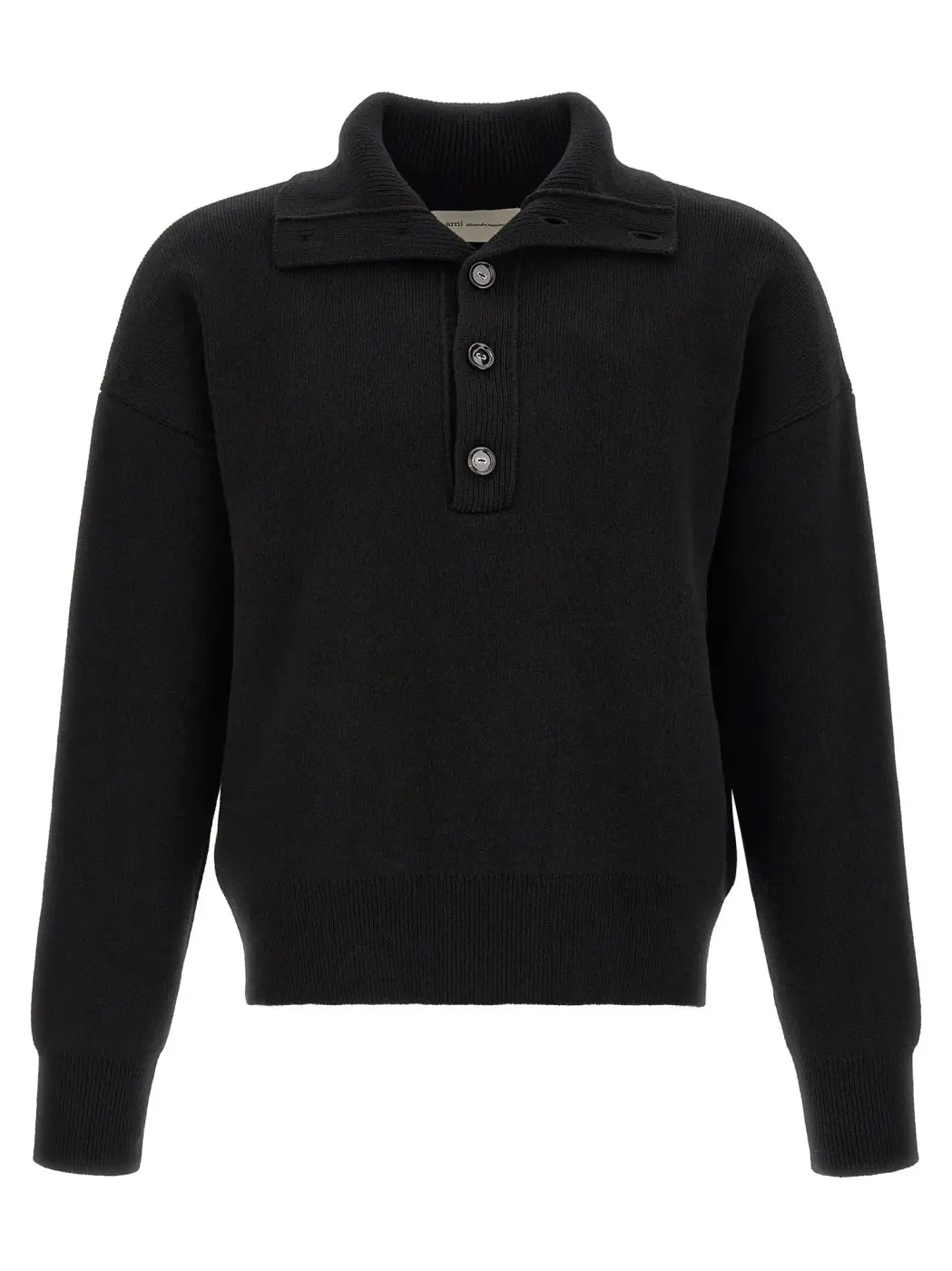 Ami Paris Black Wool Cardigan