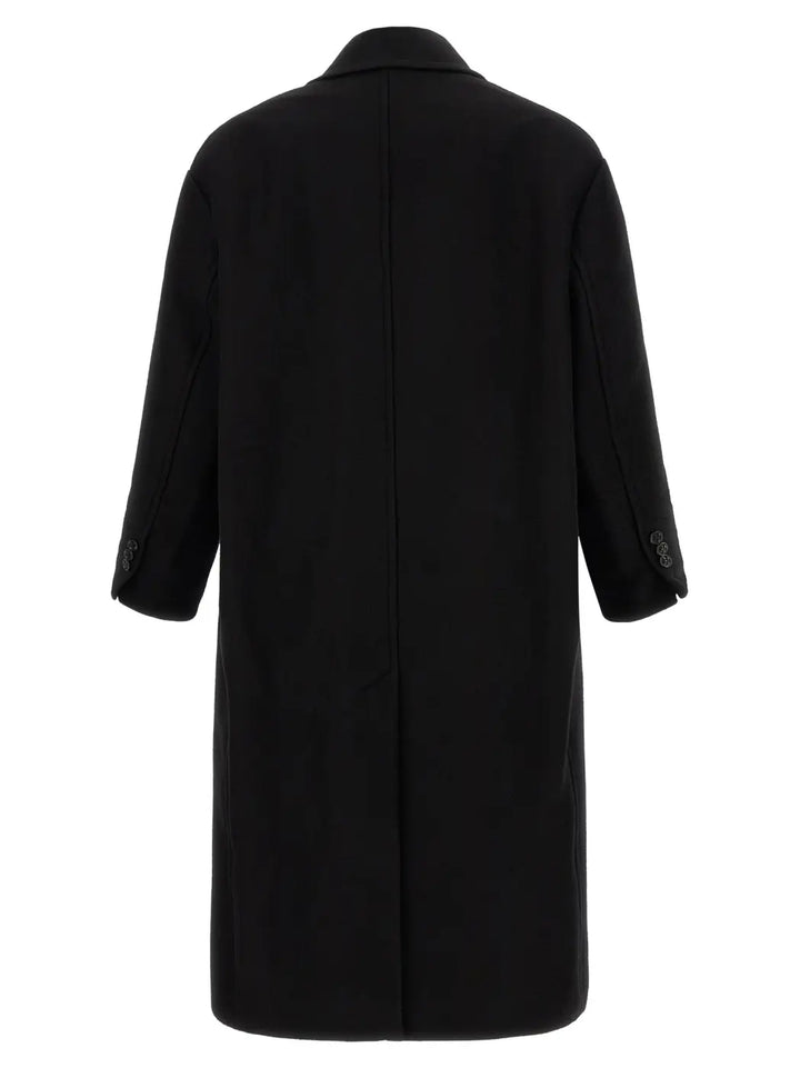 Ami Paris Black Wool Coat