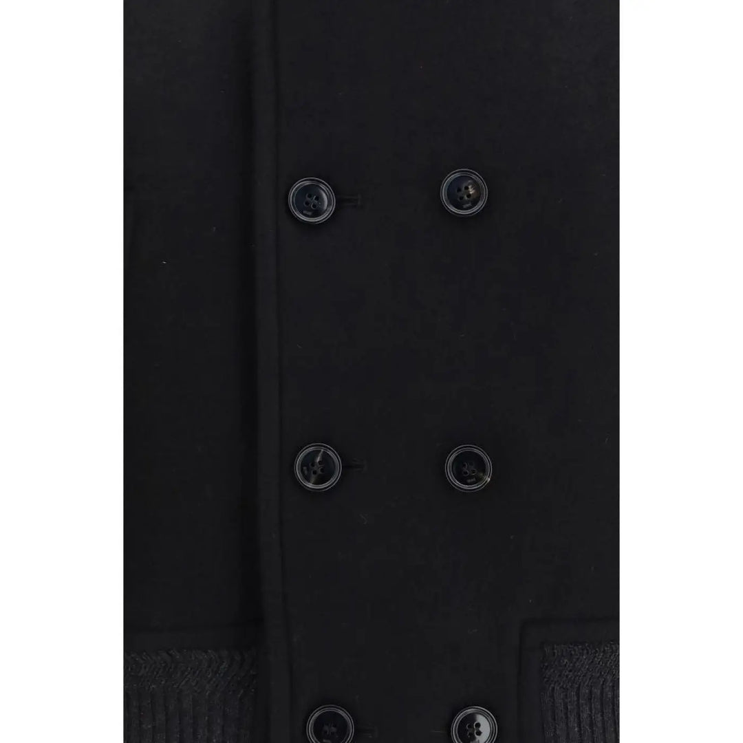 Ami Paris Black Wool Oves Aries Bomber