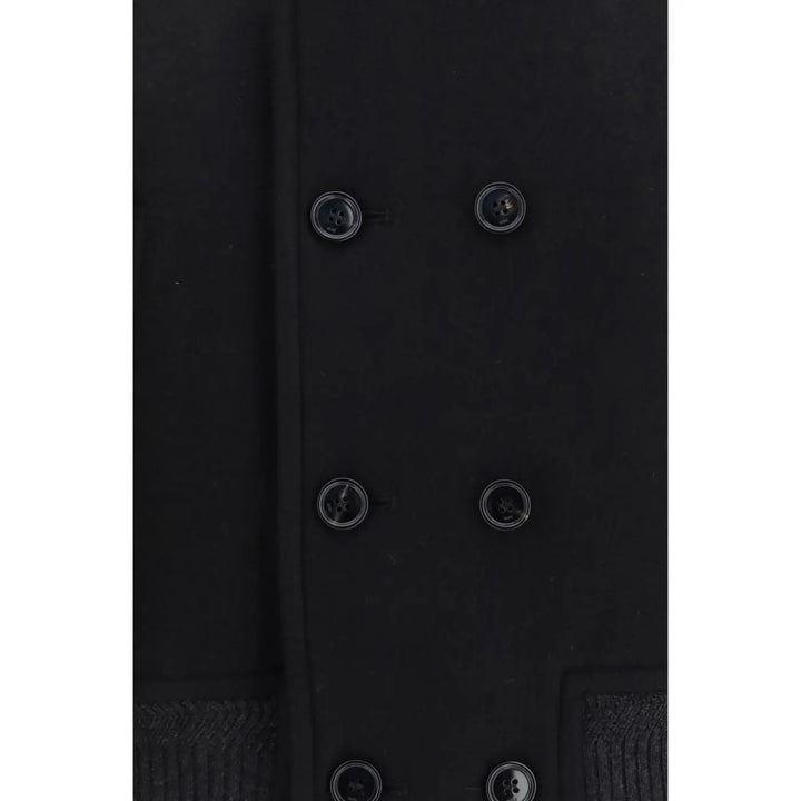 Ami Paris Black Wool Oves Aries Bomber