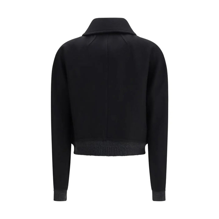 Ami Paris Black Wool Oves Aries Bomber