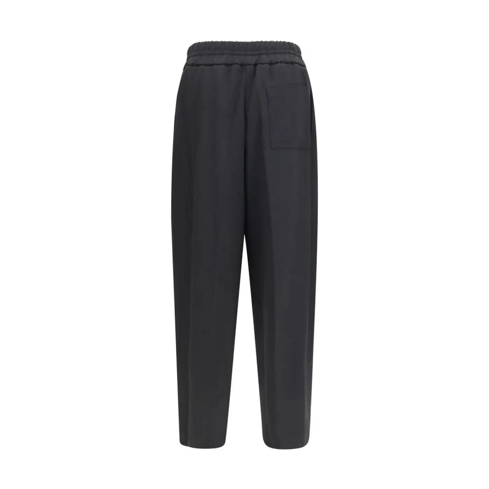 Ami Paris Black Wool Oves Aries Casual Pants