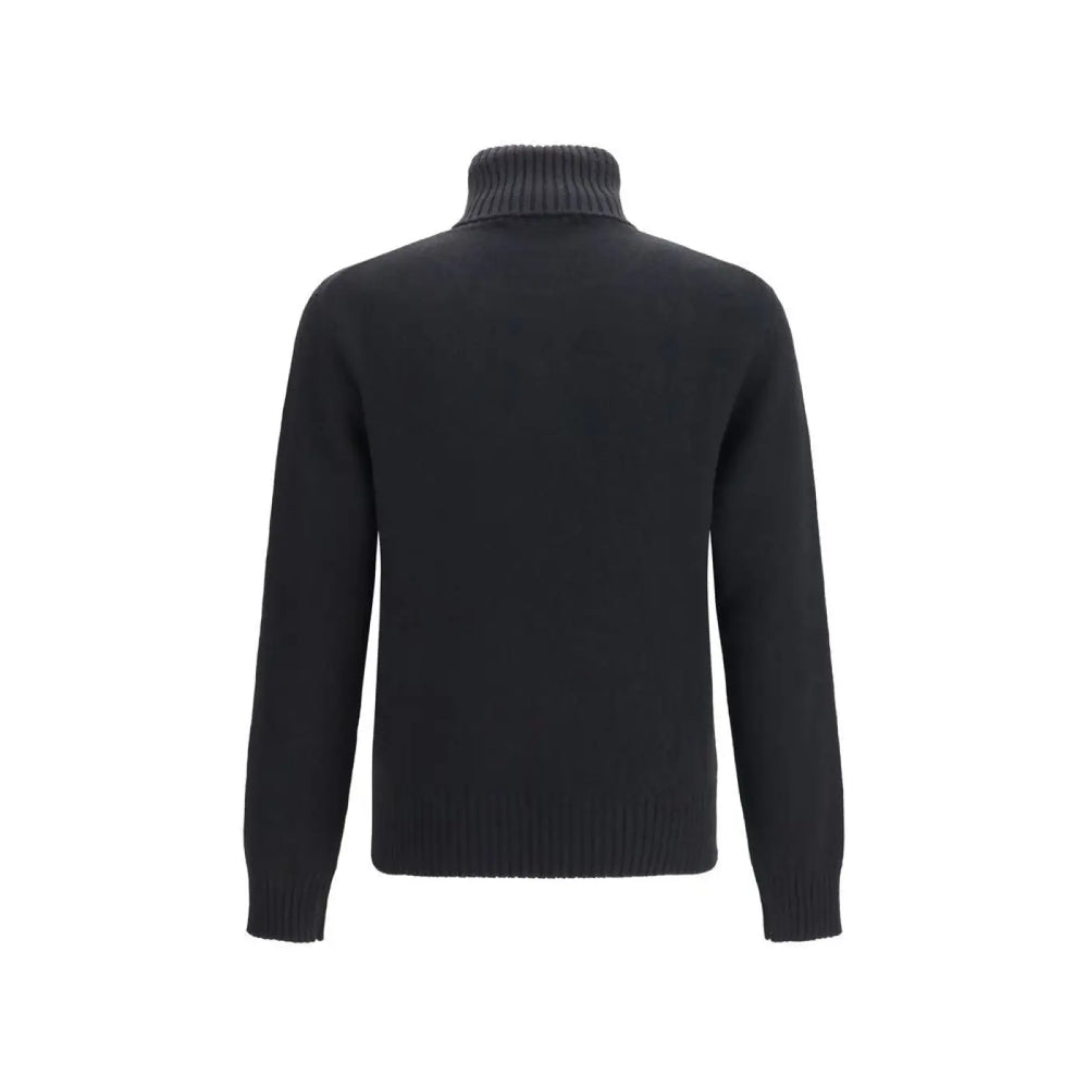 Ami Paris Black Wool Oves Aries Turtleneck