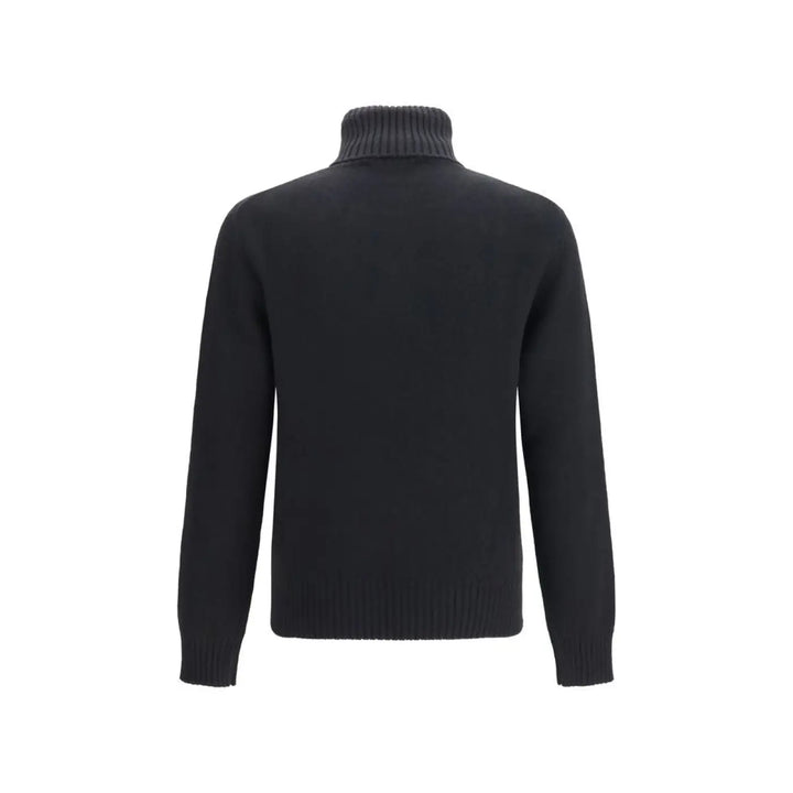 Ami Paris Black Wool Oves Aries Turtleneck