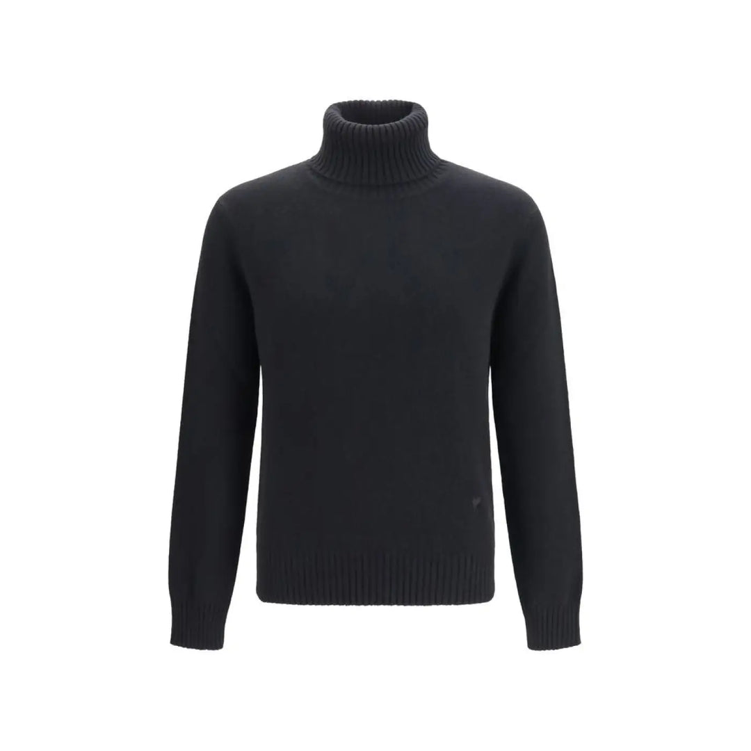 Ami Paris Black Wool Oves Aries Turtleneck