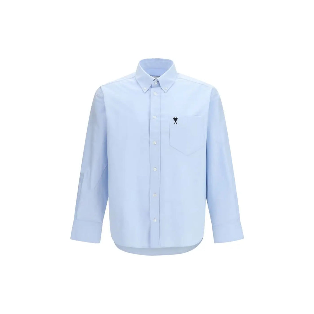 Ami Paris Blue Cotton Dress Shirt