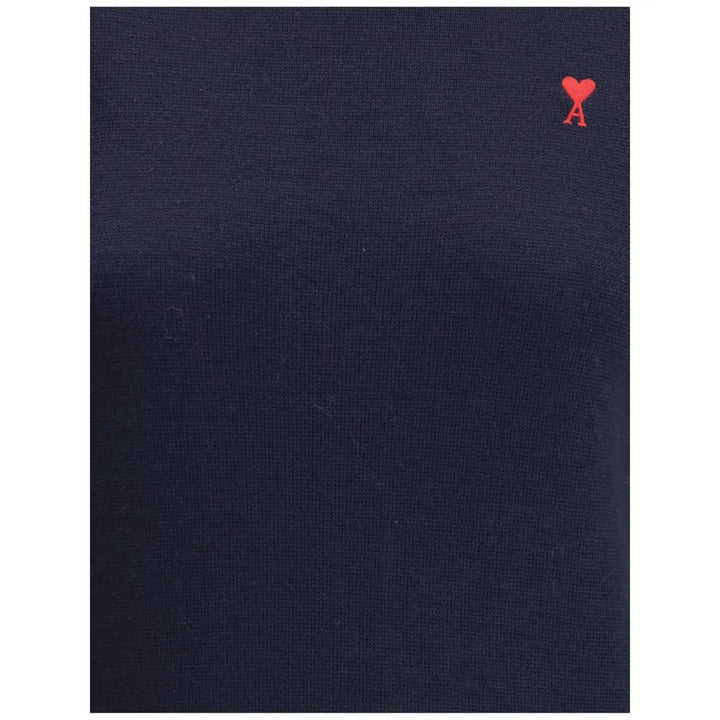 Ami Paris Blue Merino Wool Turtleneck