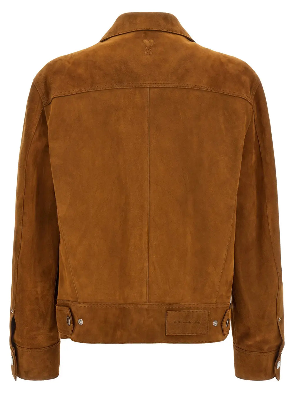 Ami Paris Brown Goatskin Leather Jacket