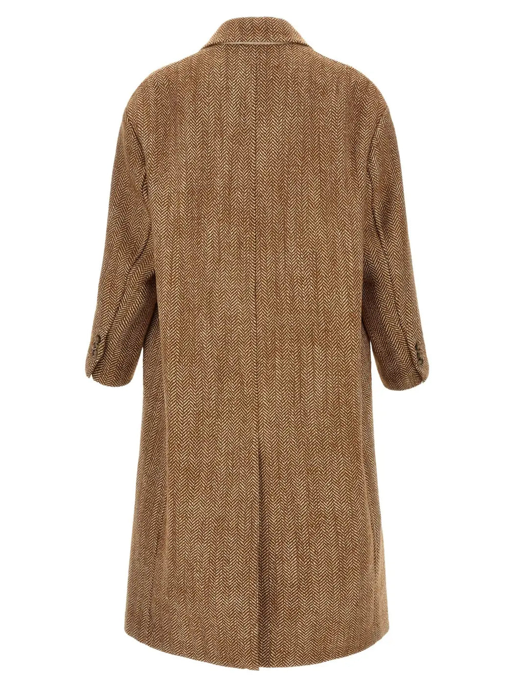 Ami Paris Brown Virgin Wool Coat