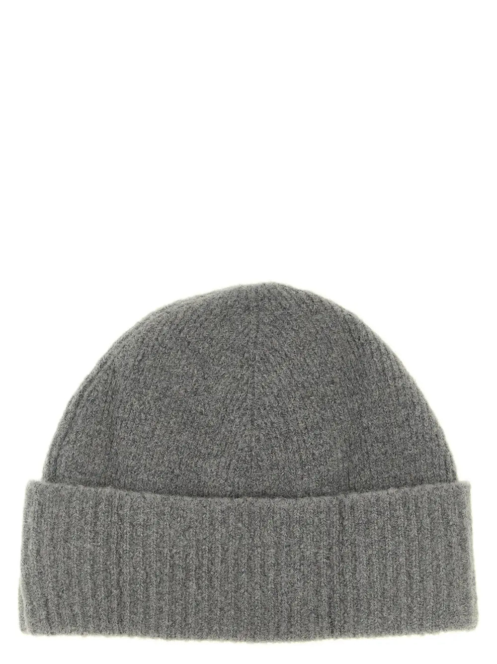 Ami Paris Gray Alpaca Leather Beanie