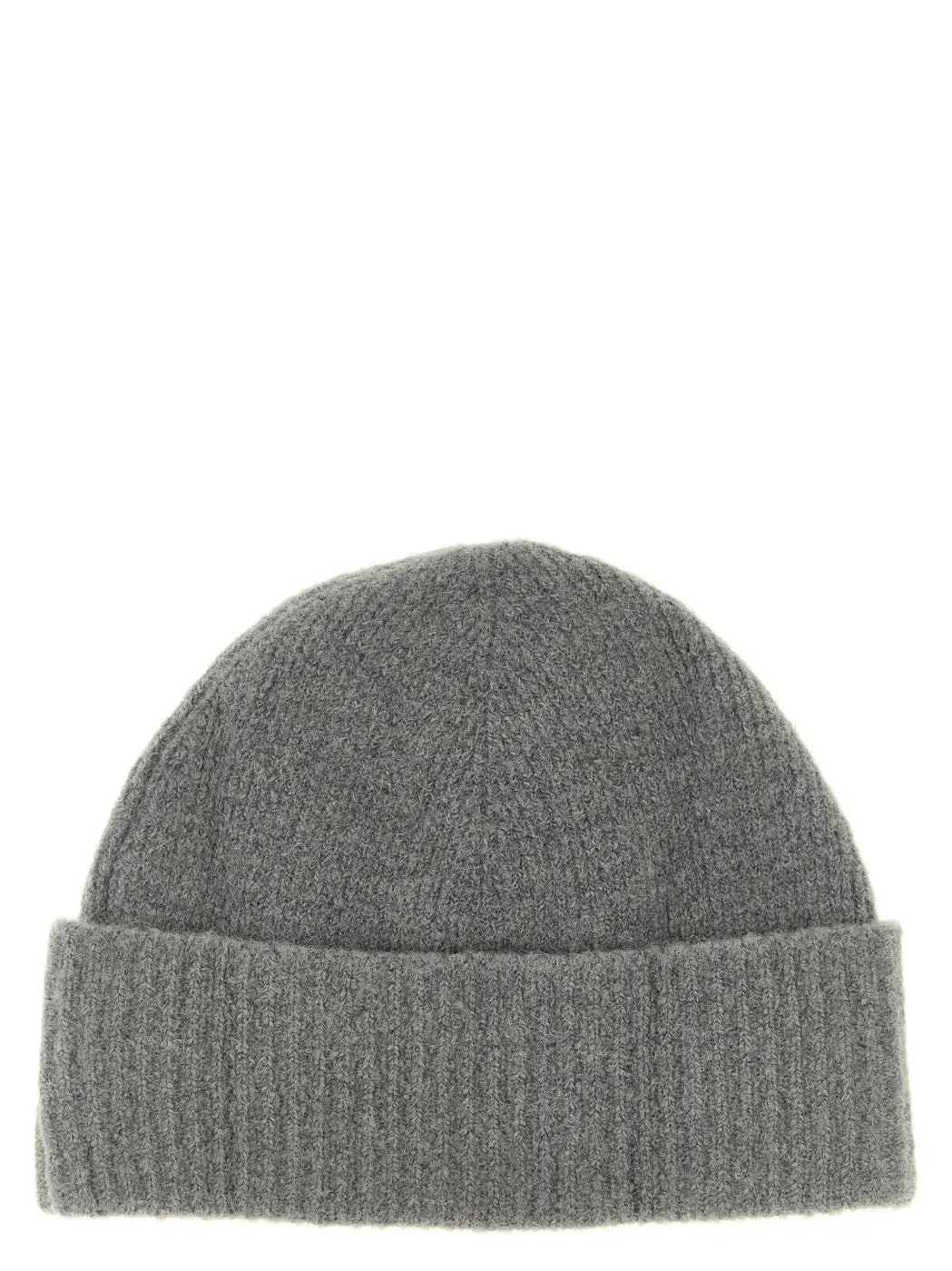 Ami Paris Gray Alpaca Leather Beanie