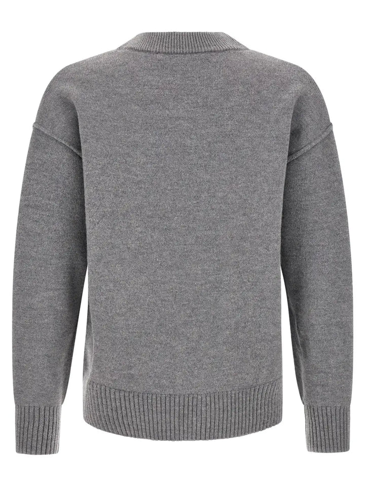 Ami Paris Gray Wool Cardigan