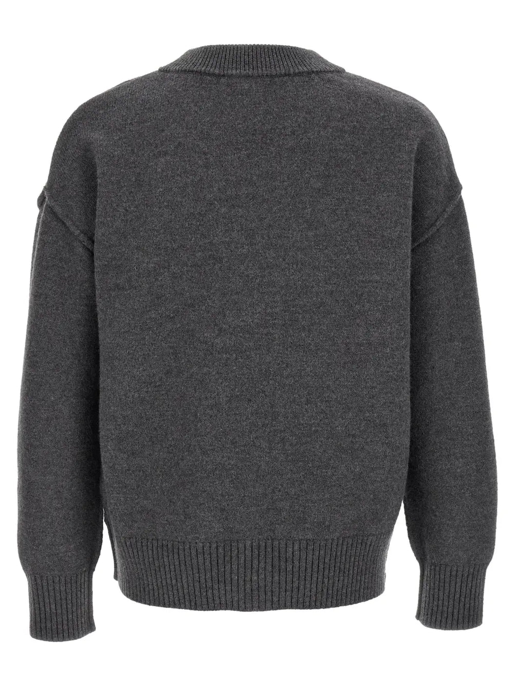 Ami Paris Gray Wool Cardigan