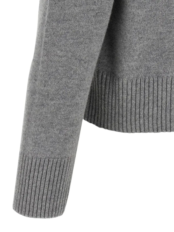Ami Paris Gray Wool Cardigan