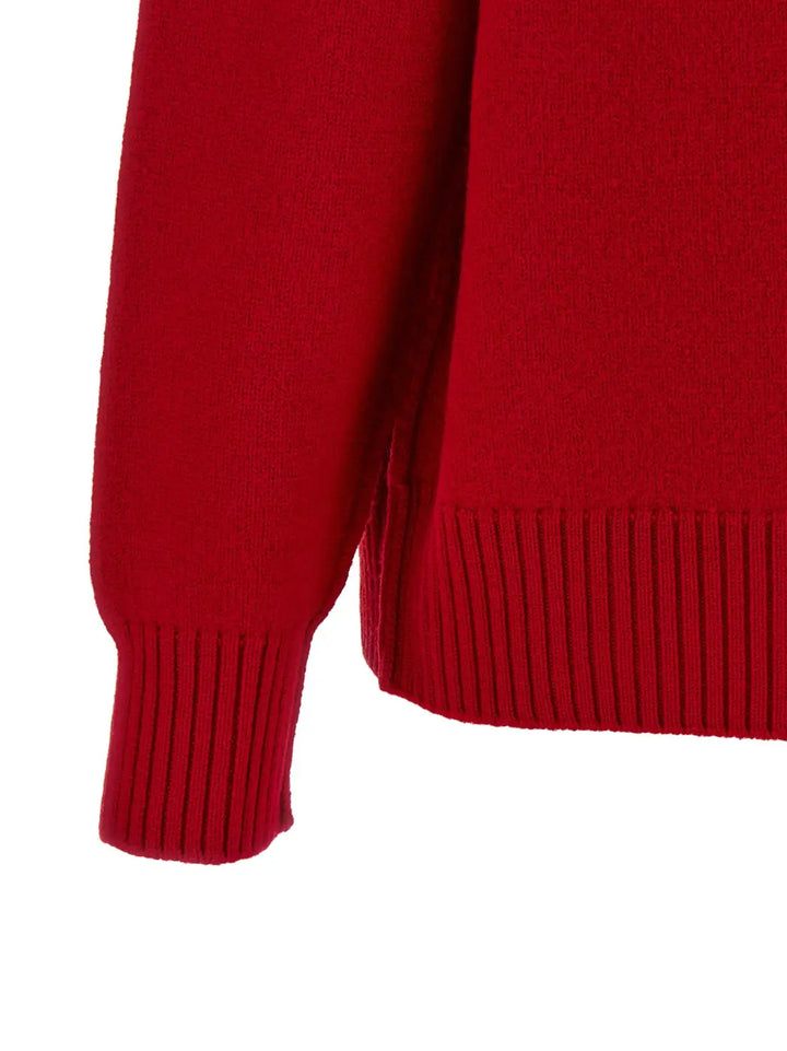 Ami Paris Red Wool Cardigan