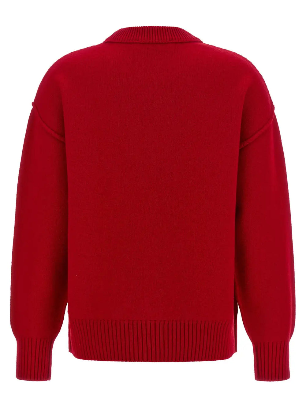 Ami Paris Red Wool Cardigan
