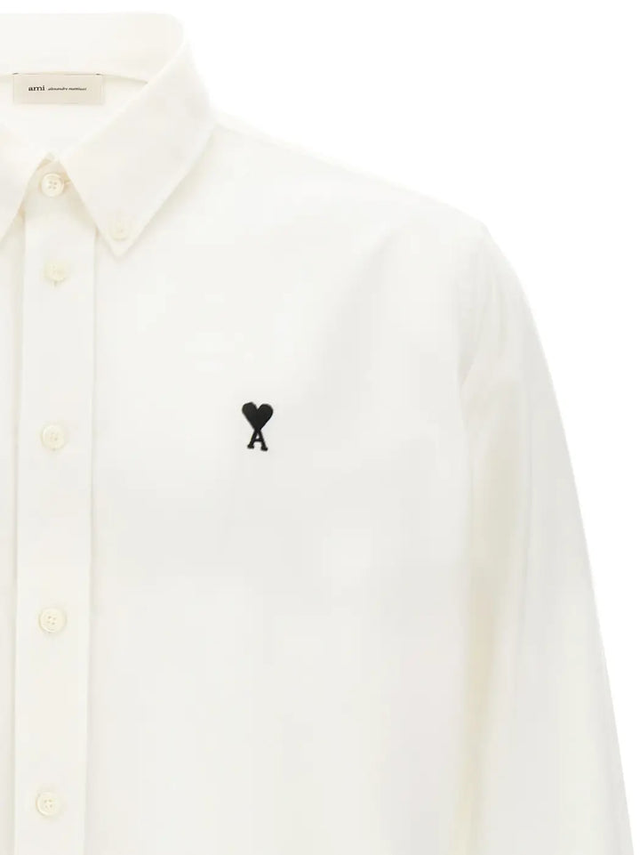 Ami Paris White Cotton Blouse