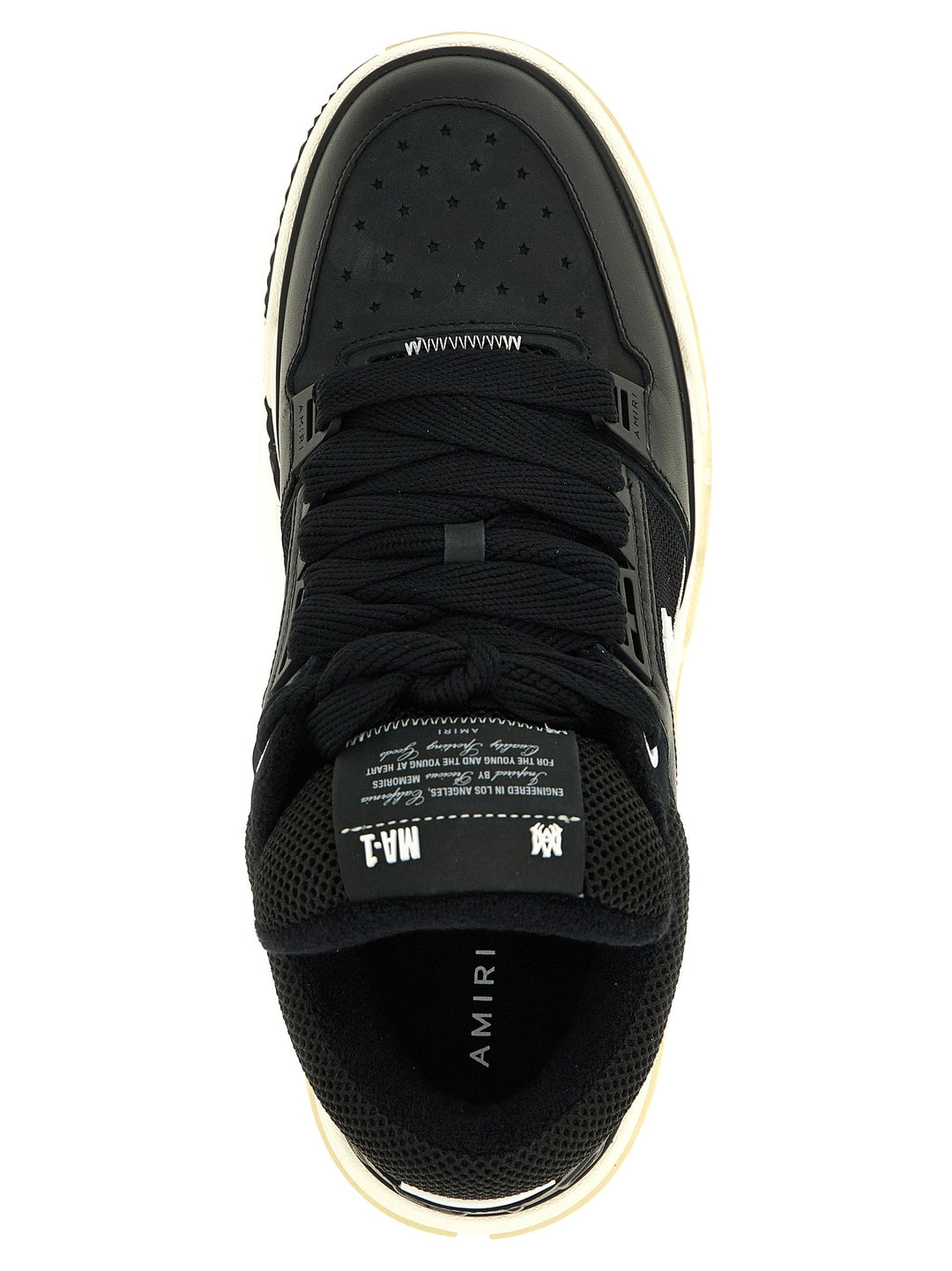 Amiri Black Calfskin Athletic Sneakers