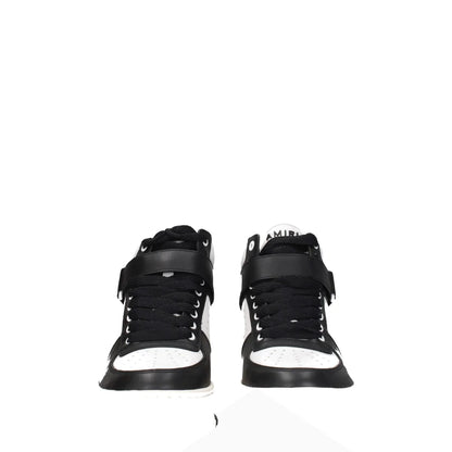 Amiri Black Leather High Sneakers with Code F76886 Logo Detailing