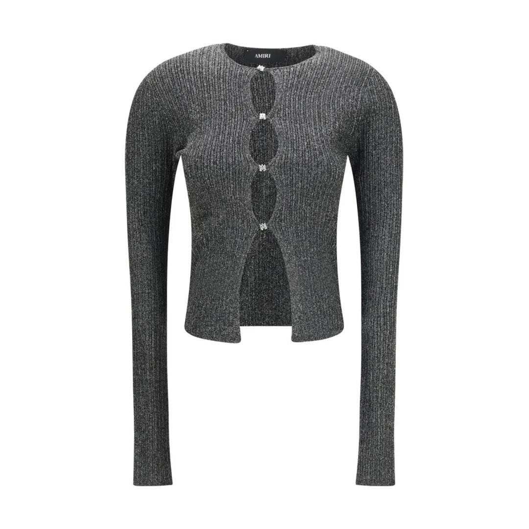 Amiri Black Viscose Cardigan