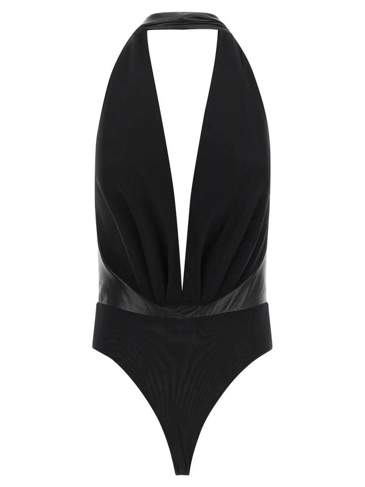 The Andamane Black Polyester Bodysuit