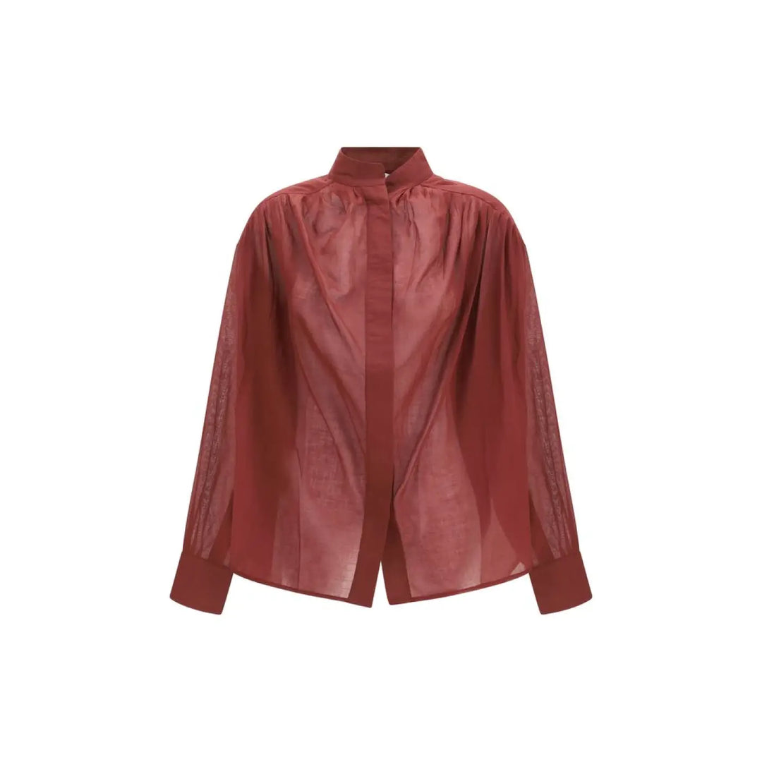 The Andamane Bordeaux Cotton Shirt